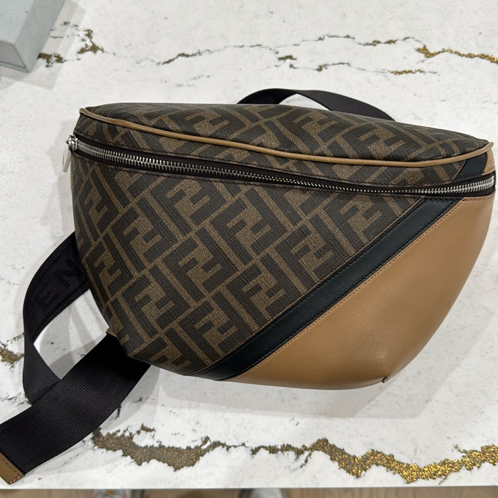 Fendi Brown and Black Bum Bag